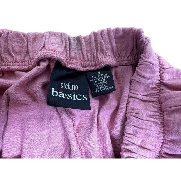 Stefano Basics Womens Pink Elastic Waist Drawstring Shorts Size M - Picture 3 of 3